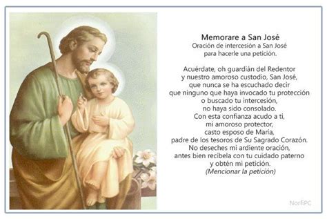 Imagen para imprimir de la oración para pedirle a San José Catholic Prayers, Personal Prayer, St ...