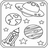 space Coloring Pages Preschool  Kindergarten First Grade Made By sketch template
