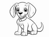 Wiener Dog Coloring Fun  Page sketch template