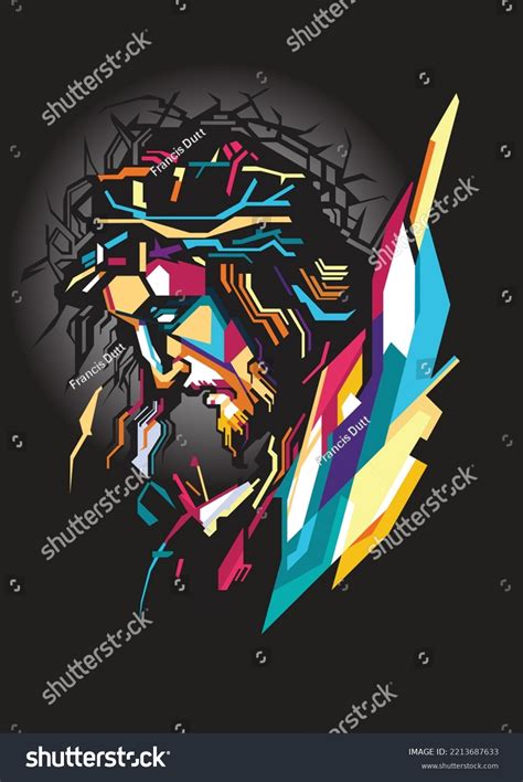 Jesus Christ Pop Art Painting Portraits Stock Vector (Royalty Free ...