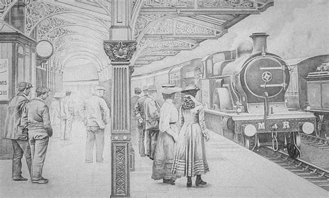 Pencil Drawings Of Trains And Drawing Of A Railway Station Drawn - Train Pencil Drawing | Zeichnung