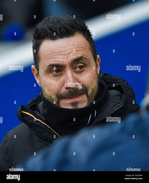 Brighton head coach Roberto De Zerbi during the Premier League match between Brighton & Hove ...