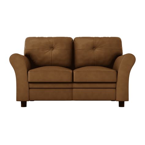 Buy Orlando 2 Seater Leather Sofa in Brown | Godrej Interio