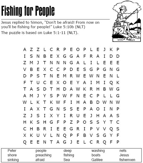 Fishing for People Word Search | Sermons4Kids