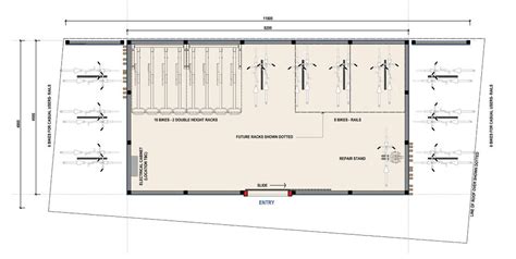 fold-able bike store floor plan - fold away bicycle company