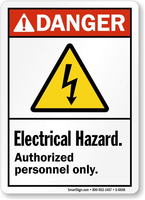 Electrical Hazard Signs | Electrical Hazard Warning Signs