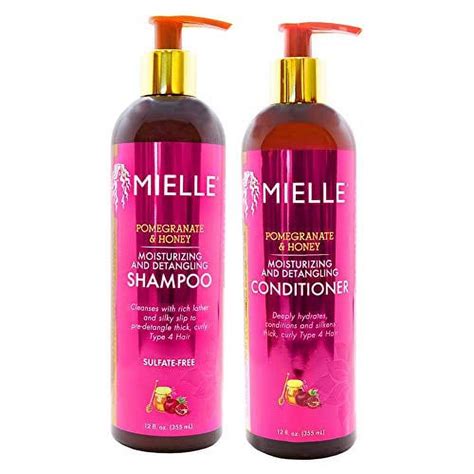 Mielle Organics Pomegranate & Honey Shampoo & Conditioner 12oz Duo Set ...