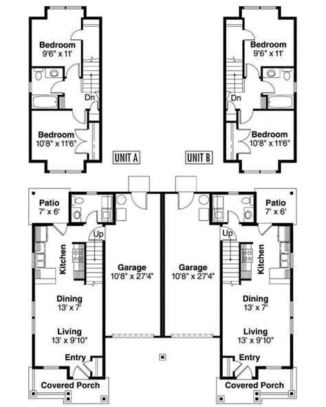 Amazing Duplex Floor Plans With Garage Images - Home Inspiration