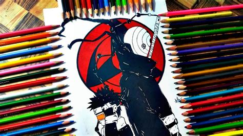 Drawing - Obito Uchiha With Sharingan (Naruto) - YouTube