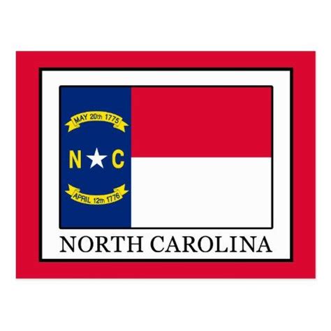 North Carolina Postcard | Zazzle.com | North carolina state flag, North carolina, Flag