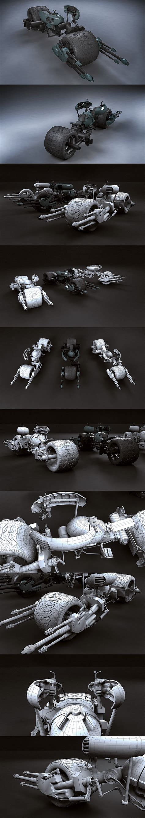 ArtStation - Batpod concept modification