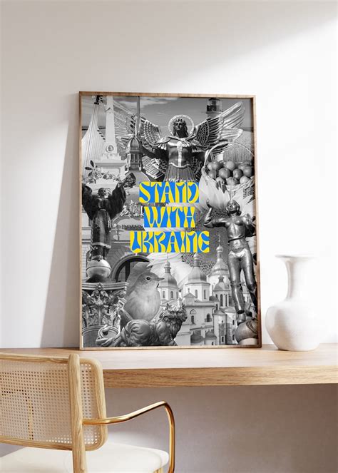 STAND WITH UKRAINE Ukraine Monuments Symbols Art Print Kiev - Etsy