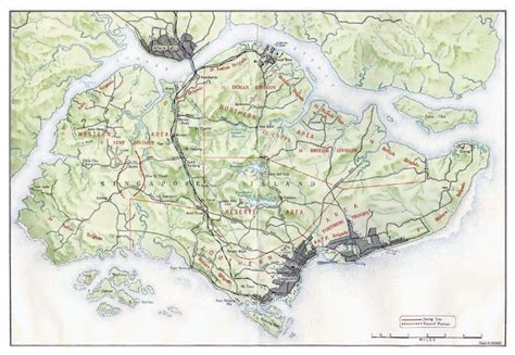 detailed-old-map-of-singapore-with-relief-1942.jpg (1345×930) | Kaarten