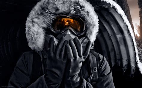 Vitaly S Alexius, Winter, Romantically Apocalyptic, Gas masks Wallpapers HD / Desktop and Mobile ...