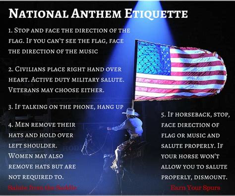 National Anthem Etiquette for Rodeo and Equestrian Events | Earn Your Spurs | National anthem ...