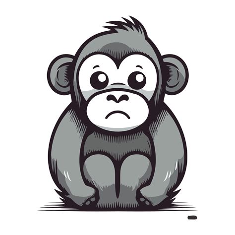 Sad Monkey Vector Illustration 32913326 Vector Art at Vecteezy