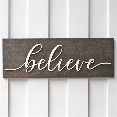 Sign Wood Sign Believe Sign Believe Wood Sign Rustic Sign Wood Sign... ($28) liked on Polyvore ...