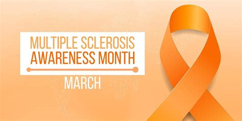 Multiple sclerosis awareness month concept. Banner template with orange ...