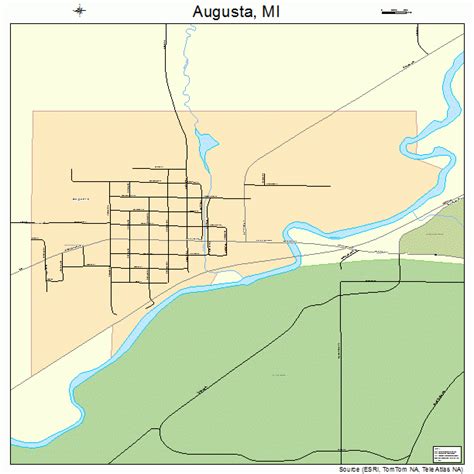 Augusta Michigan Street Map 2604160