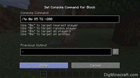 Use Command Block to Teleport Player