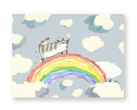 Rainbow Bridge- Cat Card | The Dancing Cat