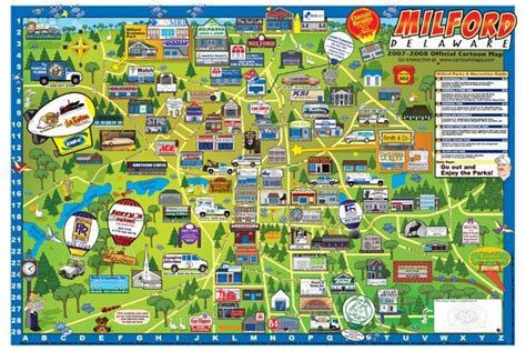 Milford Delaware Cartoon Map - Milford Delaware • mappery