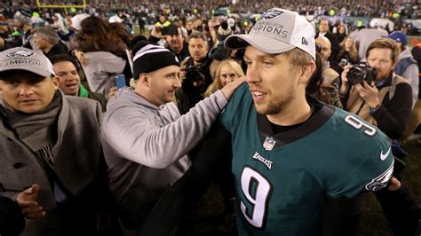 Philadelphia Eagles quarterback Nick Foles salutes team-mates after NFC Championship win | NFL ...