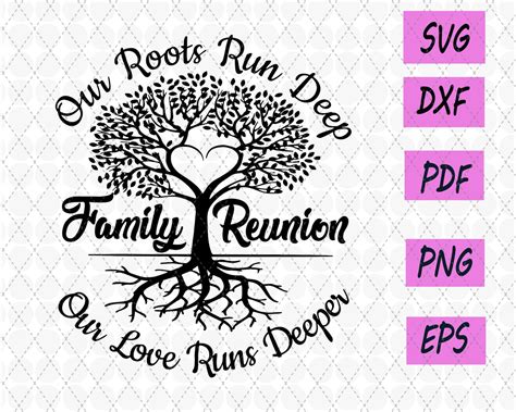 Family tree svg 5 members Family Reunion family reunion | Etsy