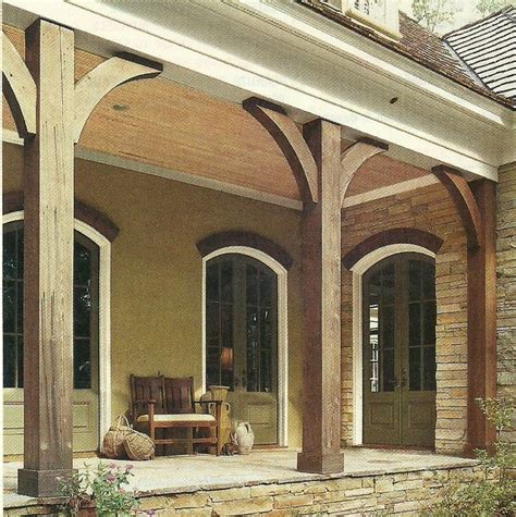 This photo about: Wood Front Porch Pillars, entitled as Front Porch ...