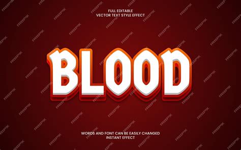 Premium Vector | Blood text effect