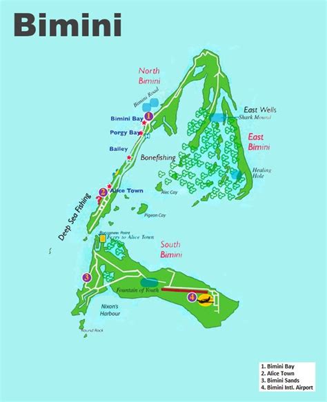 Bimini tourist map - Ontheworldmap.com