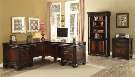 Traditional L-Shaped Executive Desk