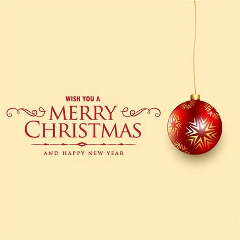 Merry Christmas Card Design Free Vector Download by GraphicMore