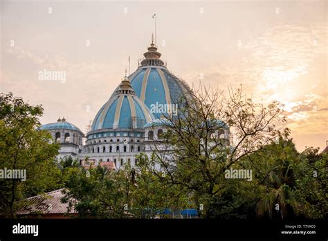 Mayapur Temple Dome during sunset Stock Photo - Alamy