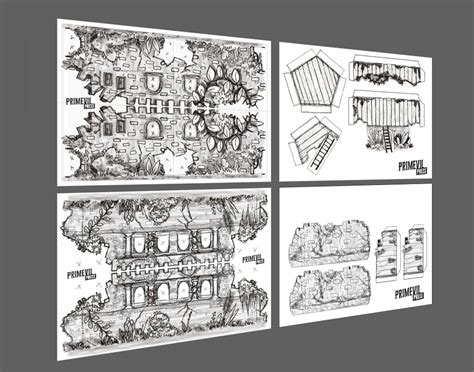 Printable Terrain - Tower and Ruins by Johansome