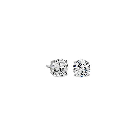 Lab Grown Diamond Stud Earrings in 14k White Gold (1 ct. tw.) | Blue Nile