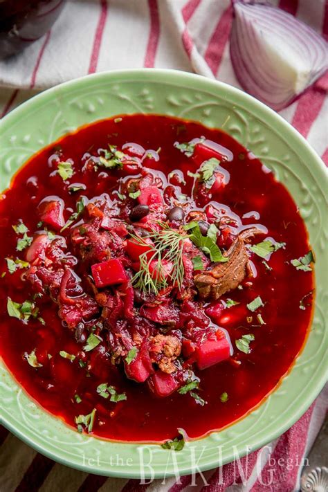 Borsch - Ukrainian Beet Soup {In Pressure Cooker} - Let the Baking Begin!