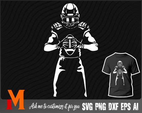 Football Silhouette 3 Football SVG Football Cut File Png - Etsy