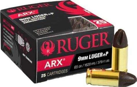 9mm Luger 25 Rounds Ammunition Ruger 65 Grain Full Metal Jacket - 11181010 | Wholesale Hunter