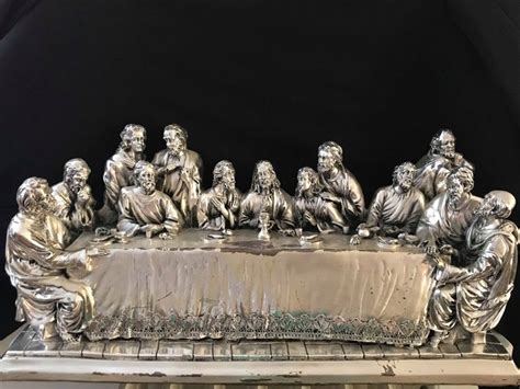 "Last Supper" sculpture - Silverplate - Italy - Early 20th century - Catawiki