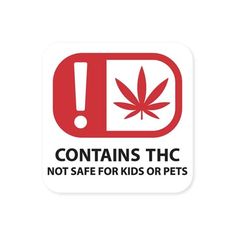 Oklahoma THC Marijuana Warning Labels - Keep Away From Kids and Pets | LabelValue