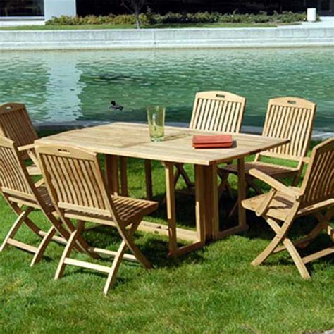 Teak Outdoor Table And Chairs : Teak Dining Set: 6 Seater 7 Pc: 60 ...