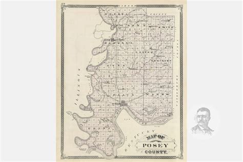 Posey County IN Map 1876 Old Map of Mount Vernon Indiana Art - Etsy ...