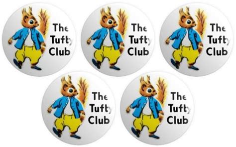 5 x The Tufty Club BUTTON PIN BADGES 25mm 1 INCH Kids Road Safety Advert | eBay