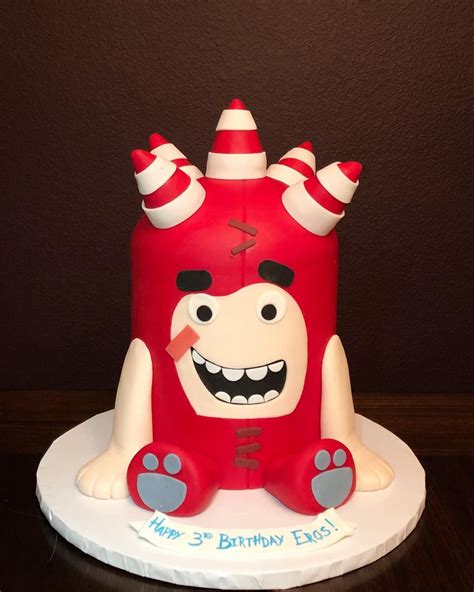 #oddbods #oddbodscake #cake #funny #littleman #red #vanilla #buttercream #fondant #custom #happy ...