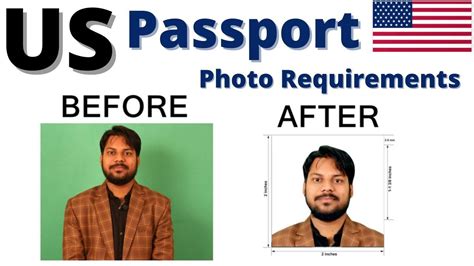 How To Make a usa visa passport size photo || USA Passport / Visa Photo ...