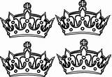 Four Crown Coloring Pages  NetArt Clip Art Color sketch template