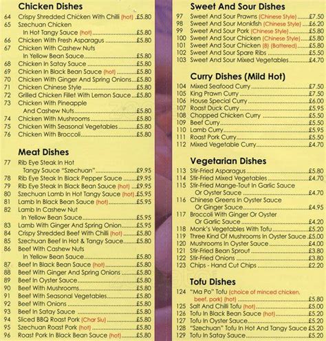 Menu at Golden Bird restaurant, London, 379 Mile End Rd