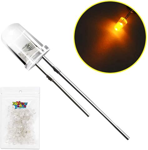 Novelty Place 100 Pcs 5mm Yellow LED Diode Lights - [Ultra Bright ...