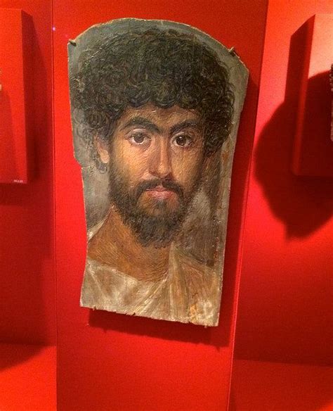 Mummy Portrait of a Young Bearded Man, Metropolitan Museum of Art, New York City, January 2015 ...